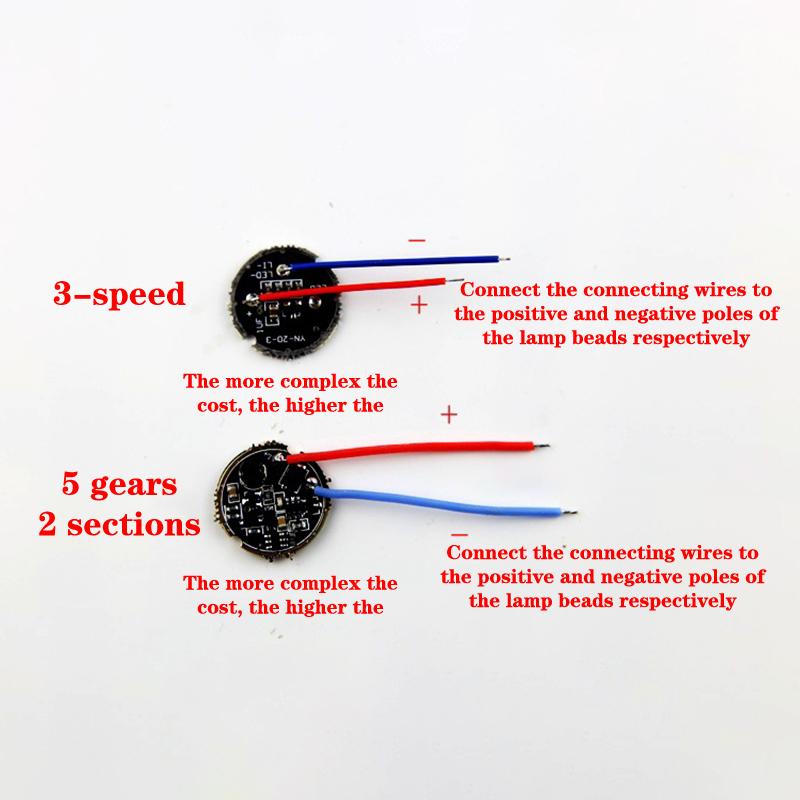 1/3/5Mode Q5 XPE R3 LED 3W Led Driver Constant Current 3.7V For Chip Lighting Rechargeable Flashlight Driver Board