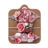 Artificial Flower Baby Headband Newborn Boy Girl Pearl Elastic Nylon Hair Band Child Photography Props Headwraps