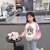2025 Girls' Fleece-Lined Long Sleeve Sweatshirt - Autumn/Winter Fashion