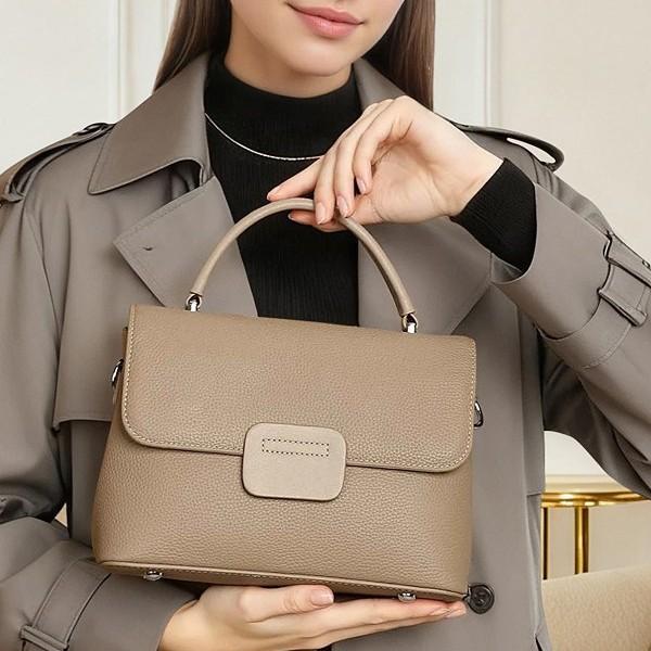 Classic retro shell bag 2025 new model top-layer cowhide shoulder crossbody bag casual women's bag genuine leather handbag for women
