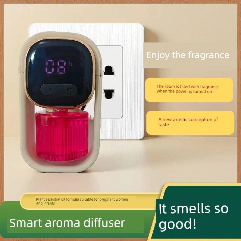 Plug-In Aroma Diffuser Automatic Fragrance Machine for Home Indoor Use, Long-Lasting Hotel Smart Scent Machine Essential Oil Refill Liquid