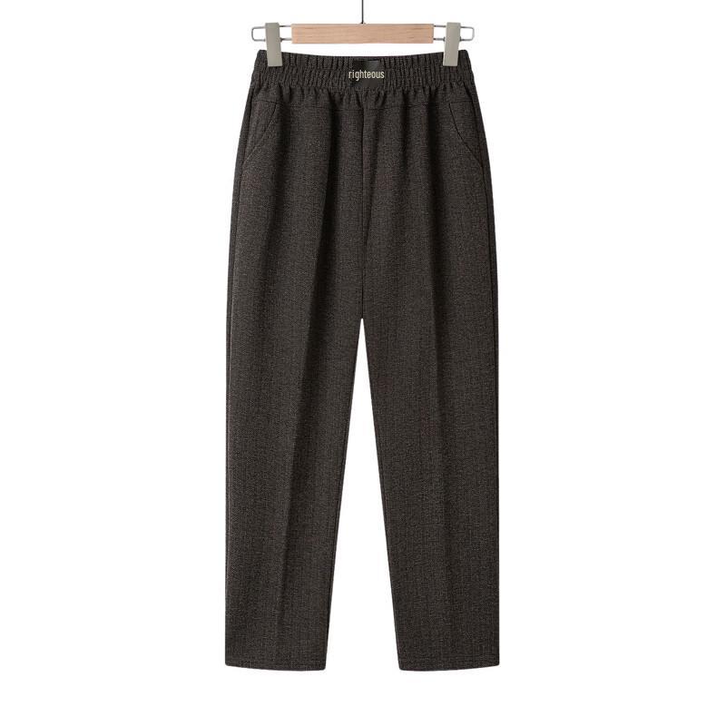 Yalu Middle-Aged Women's Plus Size Casual Straight Pants