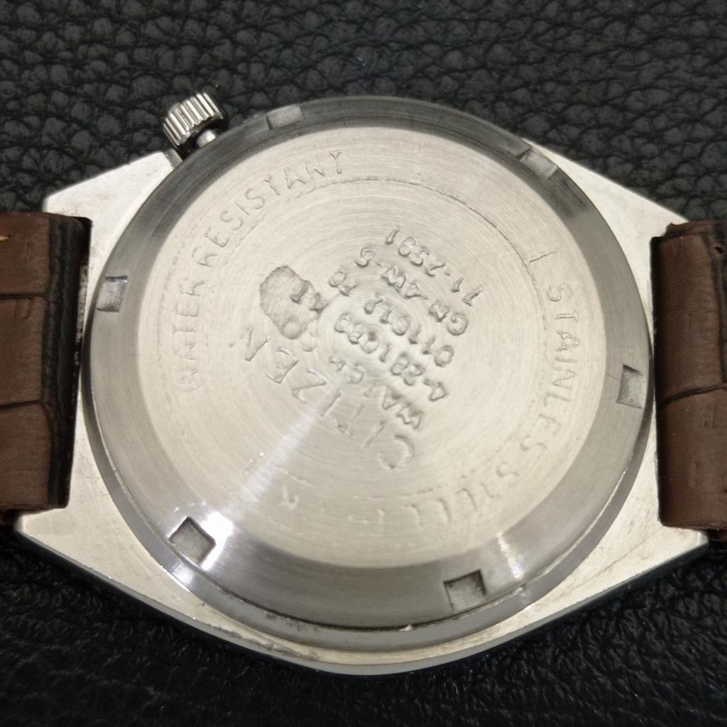 JAPONIA VINTAGE CITIZEN AUTOMATYCZNY 8200 MĘSKI ZŁOTY KOLOR TARCZY ZEGAR a702748-1 R210-a702748