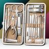 Nail Clipper & Pedicure Set with Angled Pliers, Ear Pick, and Knives