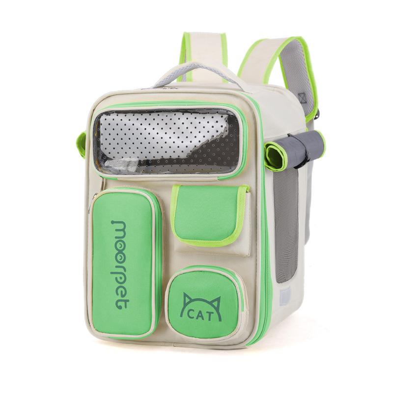 Cat Bag Outdoor Portable Pet Backpack Large Capacity Cat School Bag Shoulder Portable Breathable Cat Bag