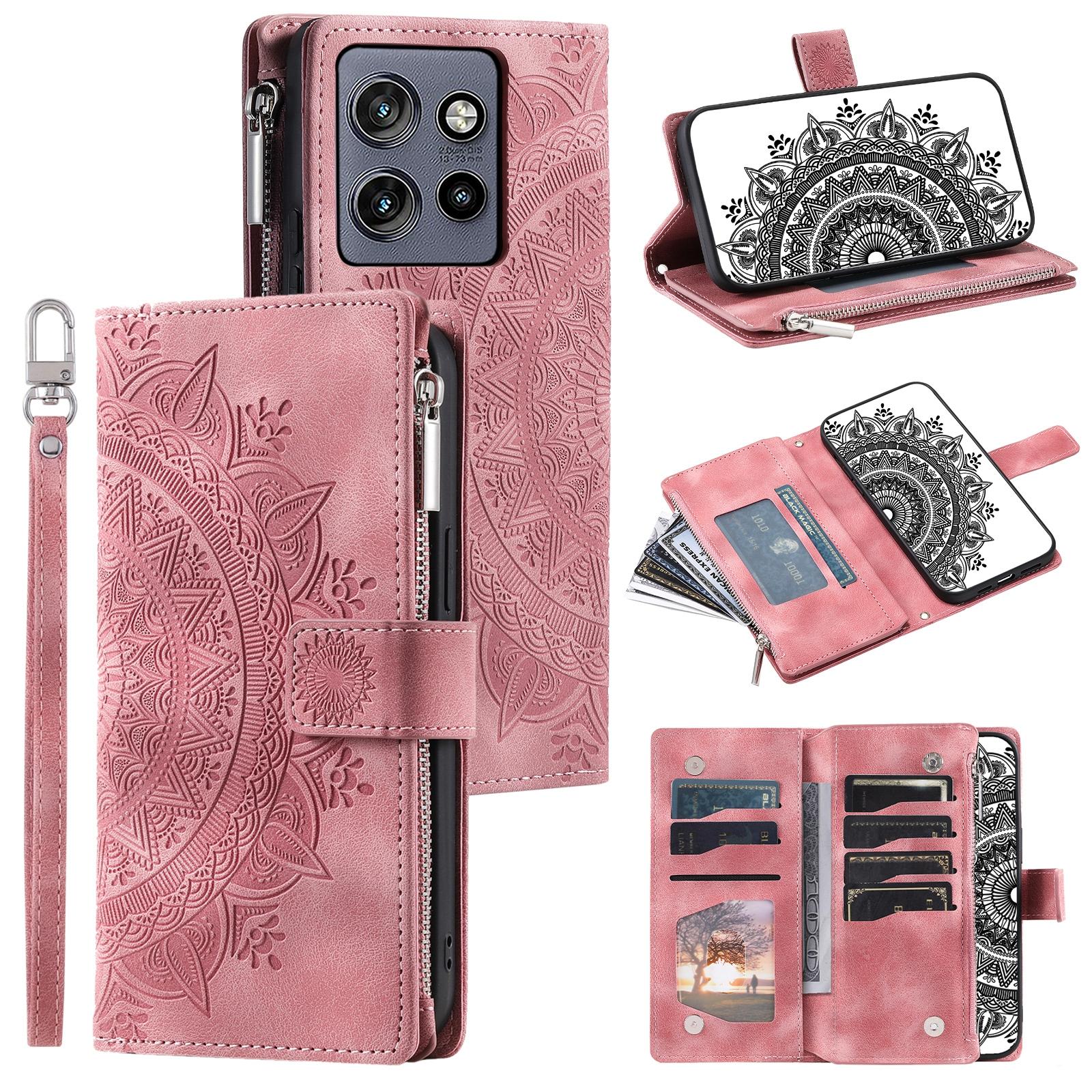 

Style 006 For Motorola Edge 50 Neo 5G/Moto S50 5G/Thinkphone 25 5G Wallet Case PU Leather Phone Cover Mandala Flower Pattern E