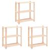 Day and Night - Day and Night Shelving 3 Levels 3 Units Solid Pine Wood 150 Kg