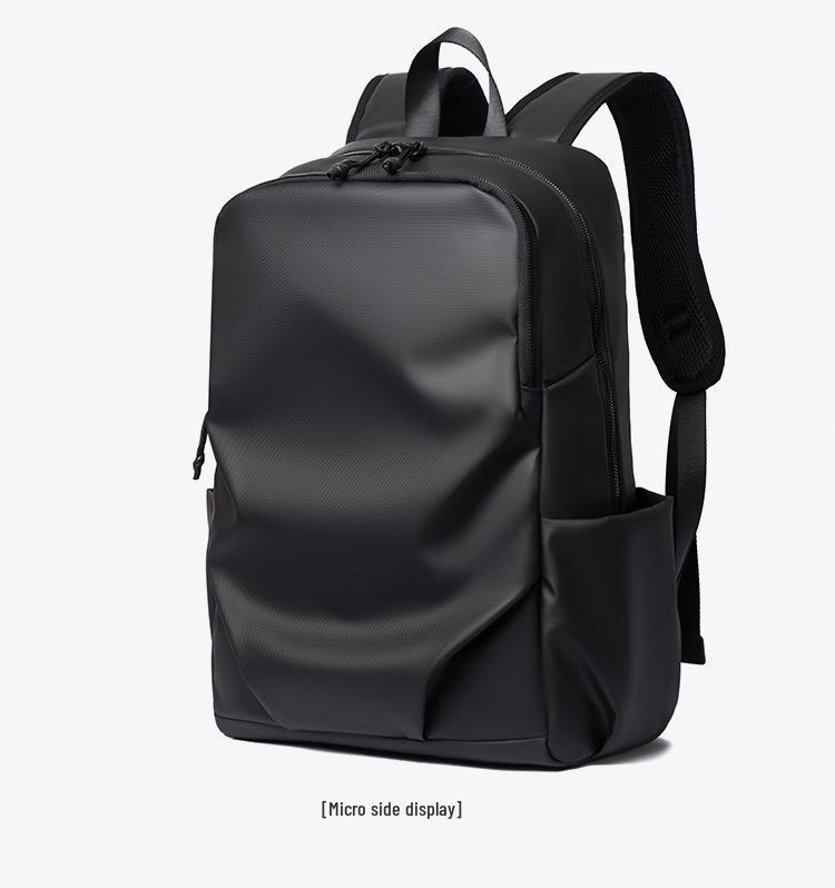 Men's Large Capacity Waterproof Leather Backpack for Casual Sports & Outdoor Travel