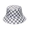 Sunscreen Fishing Hat Checkerboard Plaid Pattern Casual Sunshade Packable Bucket Beach Cap