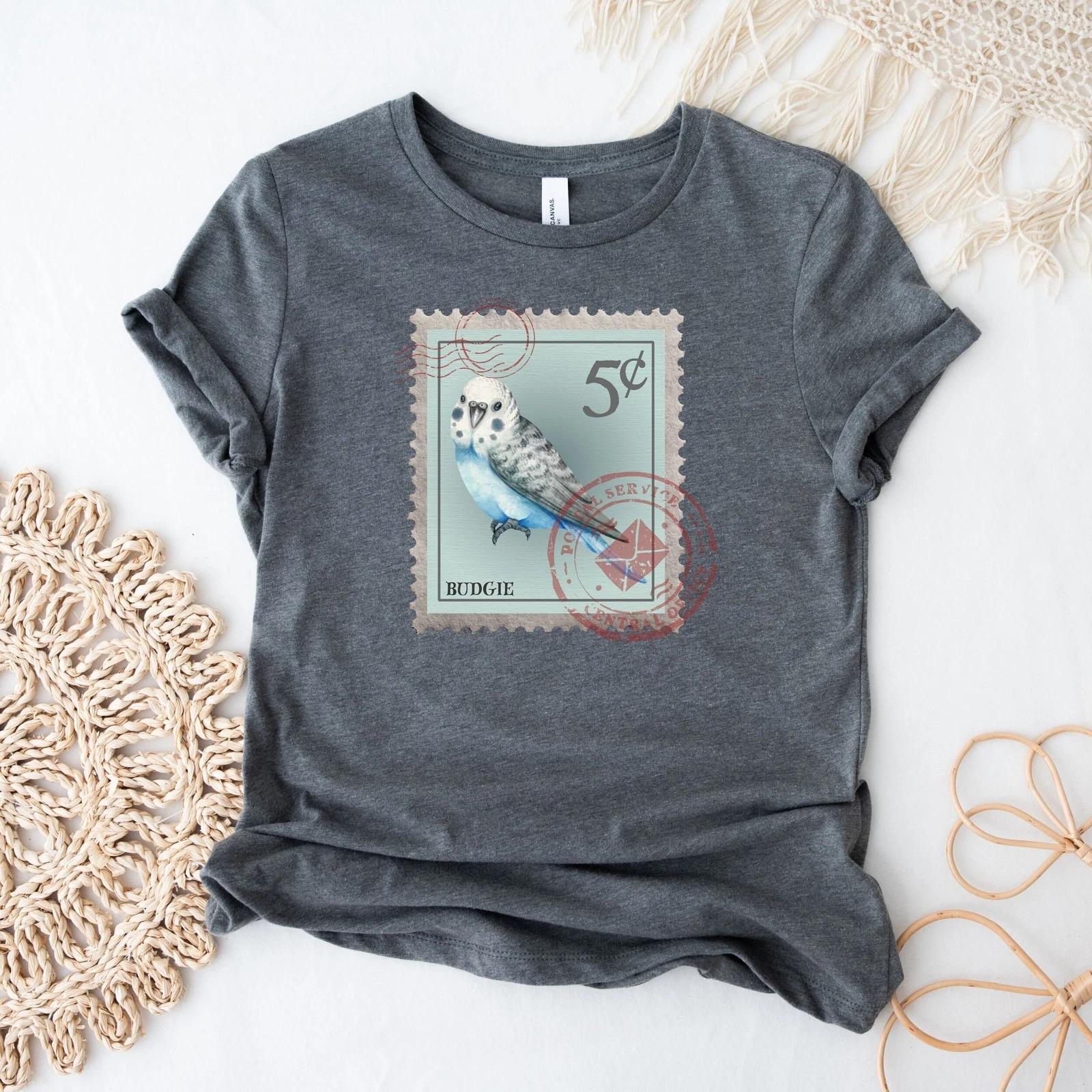Budgie Postage Stamp Shirt 3XL