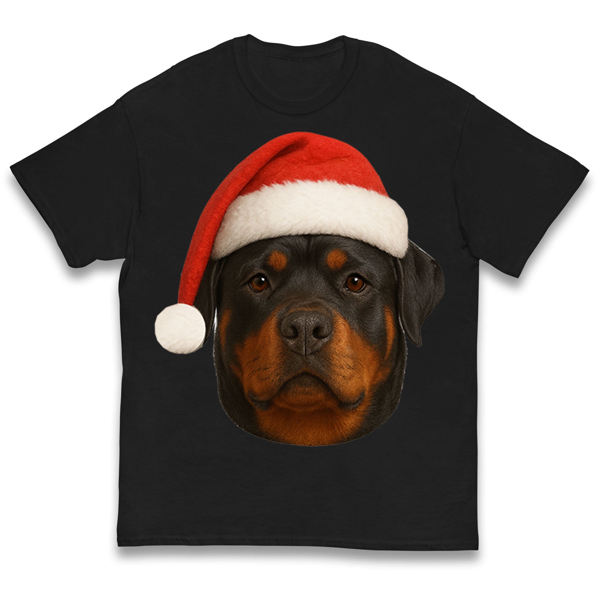 Rottweiler Face Christmas Kids T Shirt 130