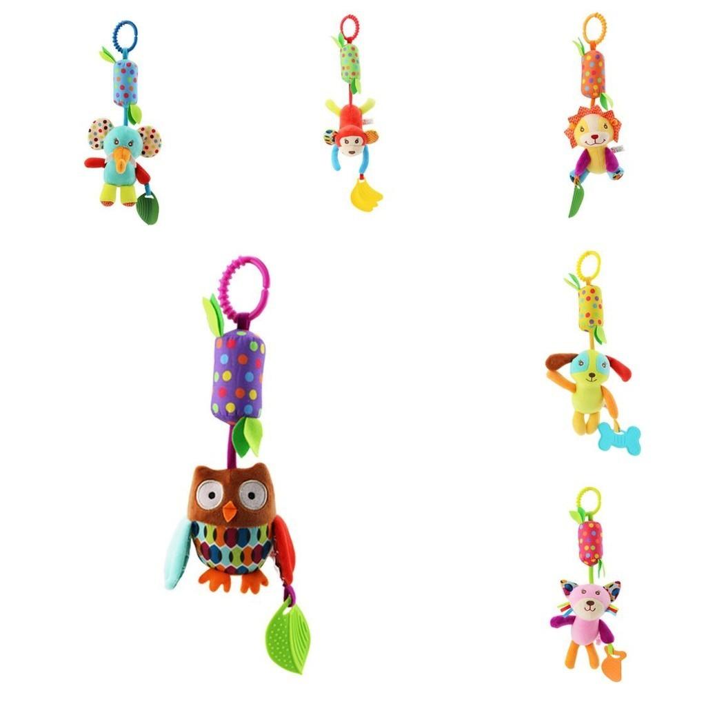 Skk New Animal Wind Chime Bed Hanging Pushchair Pendant With Bell Teether Plush Toy Manufacturer Supply