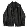 2024 Retro Cocoon-Shaped Motorcycle Leather Jacket – Spring/Autumn Collection