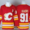 Außenhandel Grenzüberschreitender Großhandel Eishockeytrikots, Flames Nr.. 10, Nr. 11, Nr. 91 bestickte Eishockey-Trikots Eishockey-Trikots