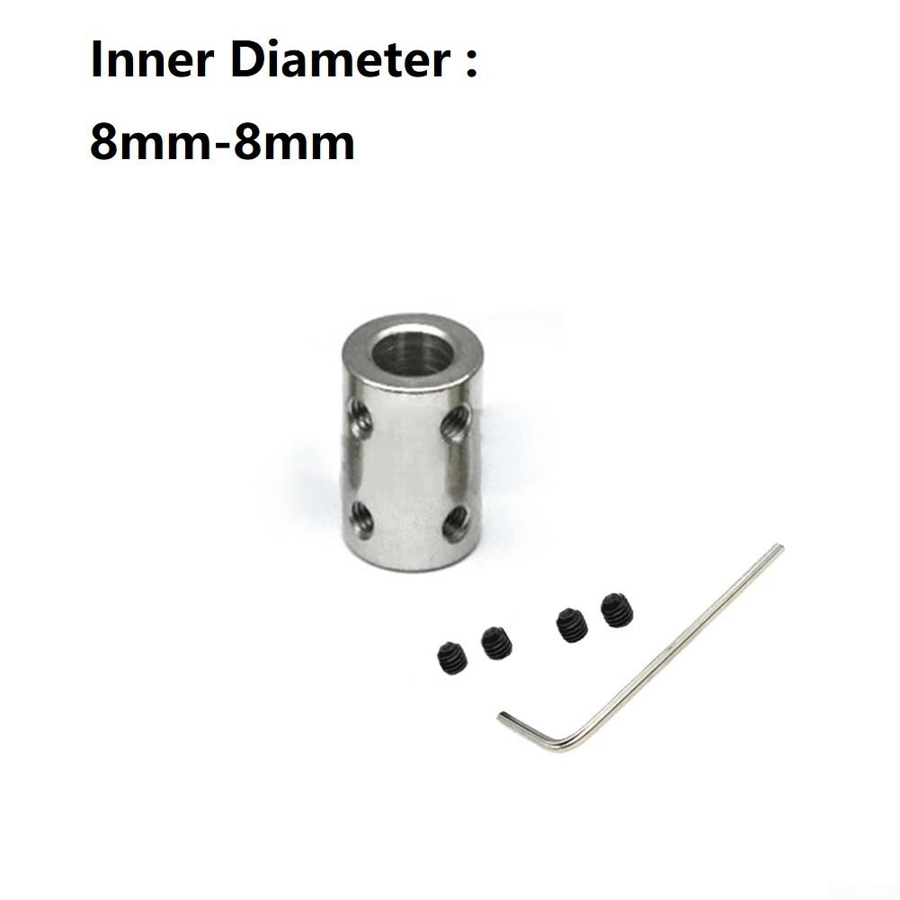 45 Steel Motor Coupling Connector Sleeve 8mm 10mm with 4mm Screw Hole Diameter
