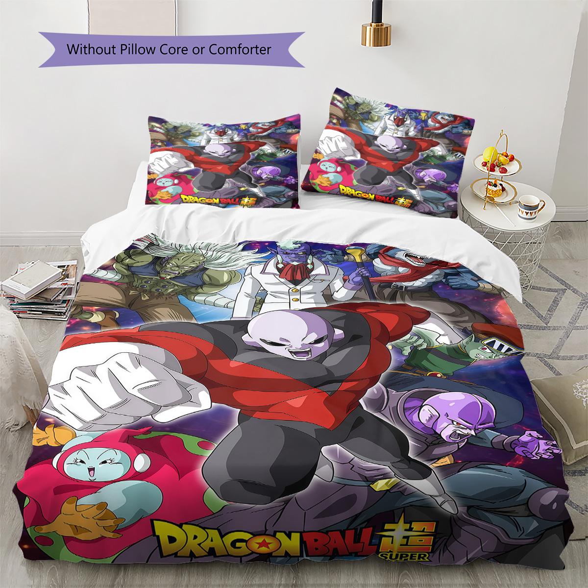 Dragon Ball Stain-Resistant Bedding Set Soft Microfiber Duvet Cover Lightweight 135x200cm