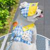 3-teiliges Sommer-Outfit-Set für Welpen, verstellbarer Sonnenhut, Geschirr und Leine mit Cartoon-Plüsch-Dekor für Katzen und kleine, mittelgroße Hunde
