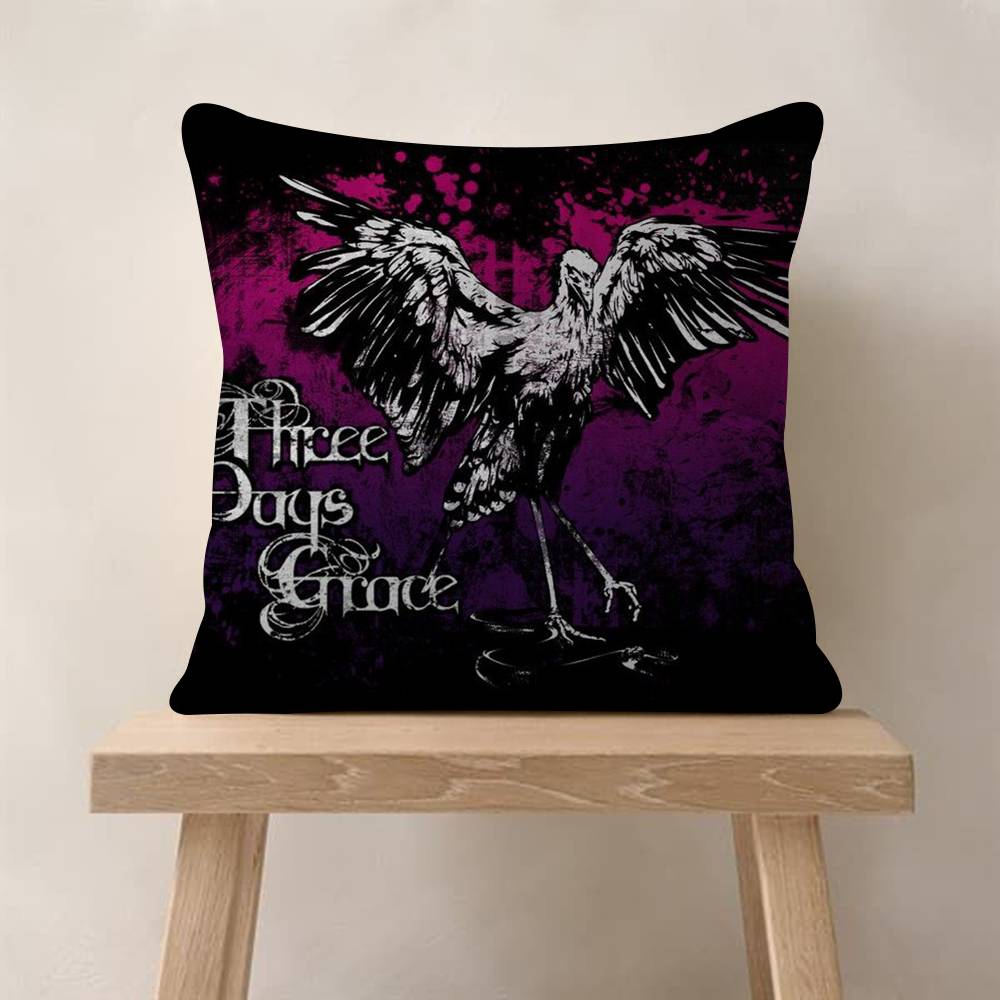 TThree Days Grace Band Cushion Cover Pillow Cover Decor Pillowcase Printed Cushion Case for Couch