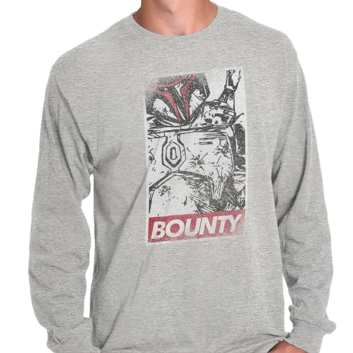 Cool Distressed Space Movie Bounty Hunter Long Sleeve Crewneck Tee Men Women L