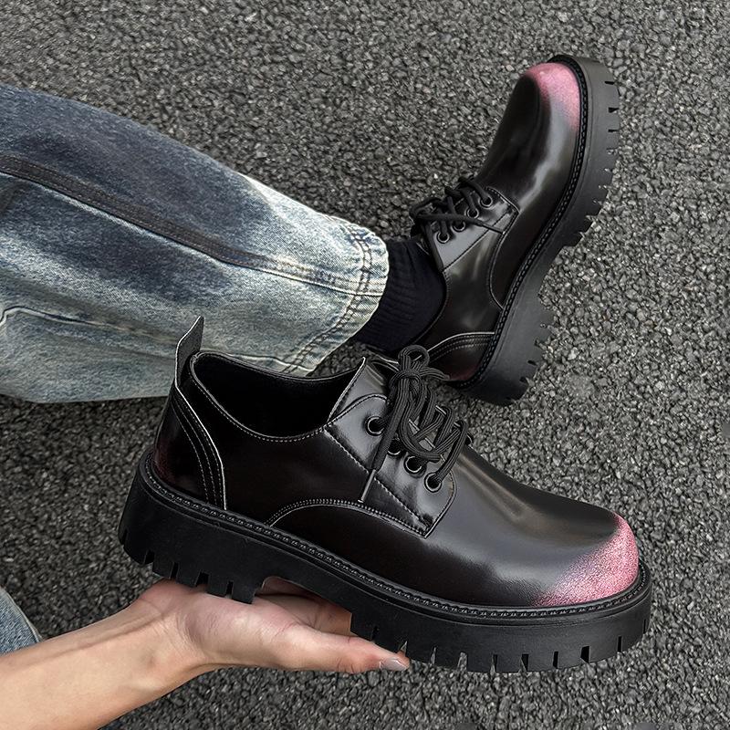 Leather shoes men's retro British style business dress casual shoes summer soft-soled leather shoes 3138-J