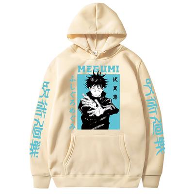 Jujutsu Kaisen Megumi Anime Grafik Hoodies Vintage Übergroße Kapuzenpullover Hip Hop Langarm Hoodie Herren Damen Kleidung