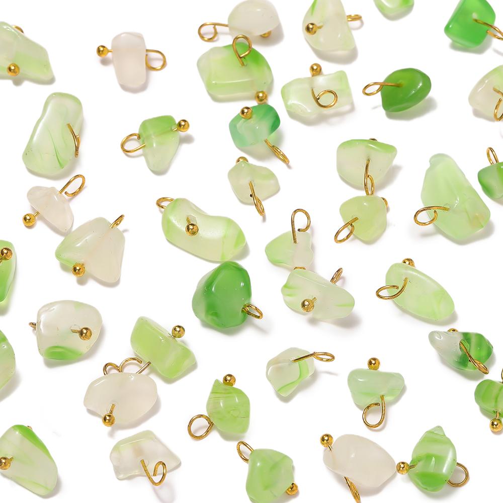 5Pcs Irregular Natural Stone Bead Pendant Multicolor 3-20mm Broken Stone Pendant Nine Needle Pin for Necklace DIY Jewelry Making