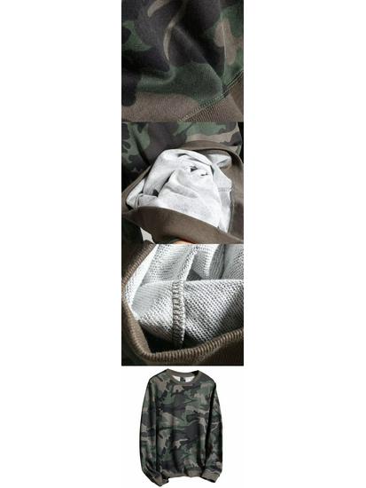 Felpa con cappuccio casual da uomo autunnale con stampa mimetica, manica lunga