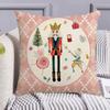 Pillowcase Cartoon Christmas Element Pattern Design Hidden Zipper Non-fading Modern Home Decoration Pillow Cover