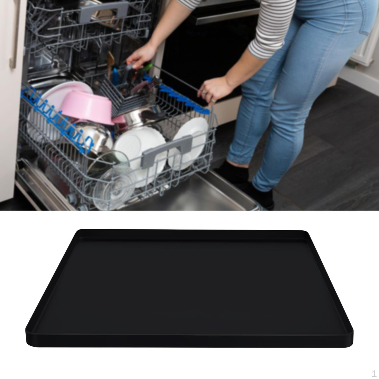 

Мини-коврик для холодильника Поддон для сбора капель Аксессуары для бытовой техники Нескользящий поддон для посудомоечной машины Морозильник чёрный
