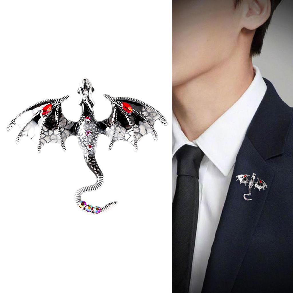 Men Brooch Fashion Jewelry Animal Gift Daily Decoration Alloy Punk Vintage Breastpin Badge Bag Pin