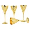 Gold Plated Brass Wine Glasses, Flutes, Diwali, Wedding Anniversary Gift for Couple Marriage, Corporate Clients Set of 4 Margarita Design