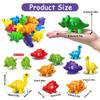 Plastic Color Sorting Montessori Toy Dinosaur Alphabet Sensory Toys  Hand-Eye Coordination