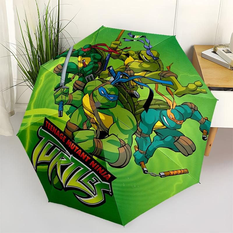 

1PC Turtles Automatic Open/Close Umbrella, 8-Rib Sturdy Frame, Lightweight Portable Umbrella, Commute, Business - Ideal Gift for Friend, Vibrant Patte