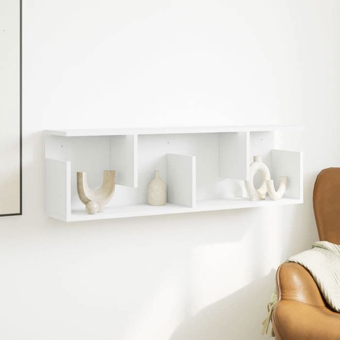 VidaXL Wall Cabinet 100x20x30 Cm White Engineered Wood 854841