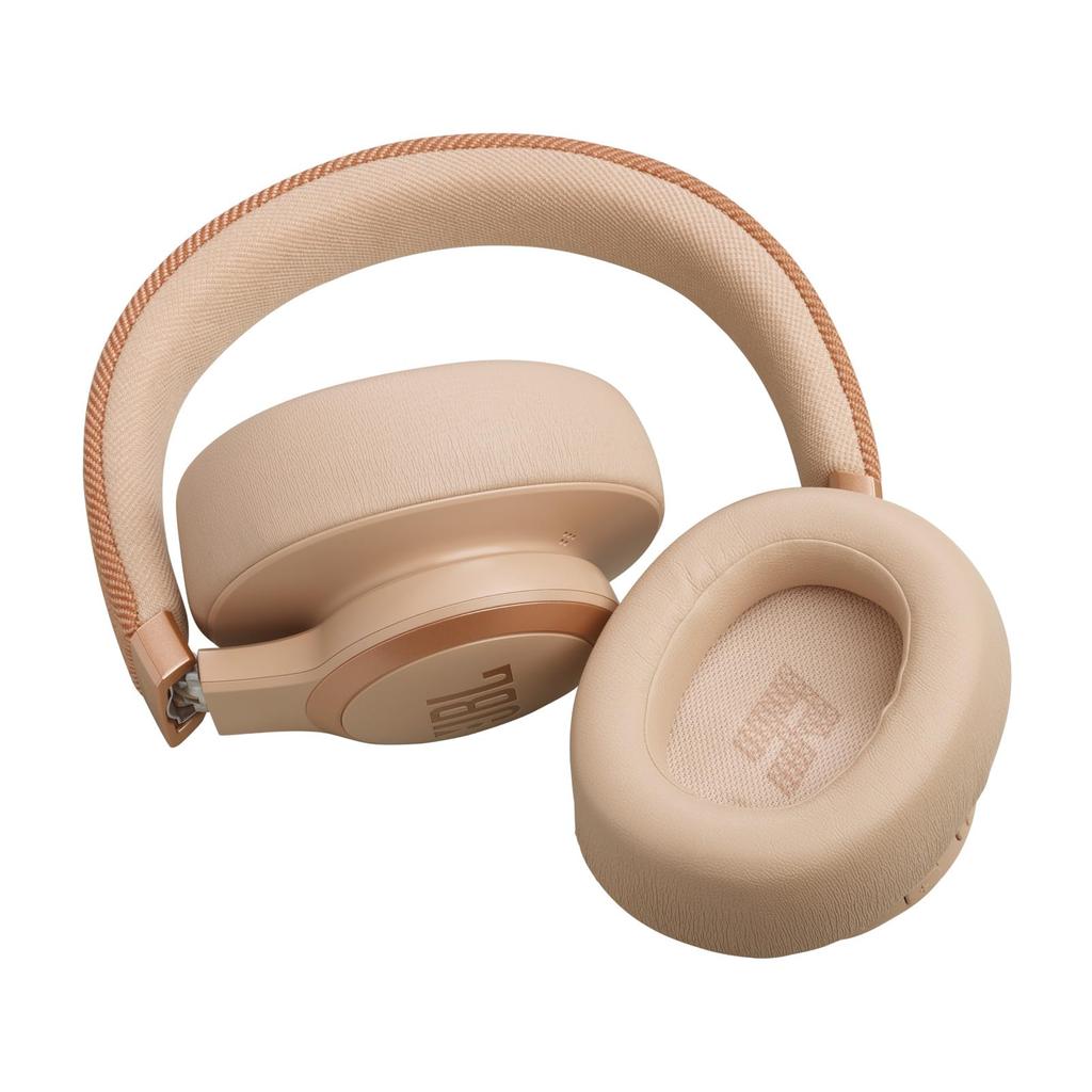 JBL LIVE 770 NC Style/Design/Hybrid Noise Cancelling/Bluetooth Enabled/Multi-Point/Over-Ear Headphones/Sandstone/JBLLIVE770NCSAT