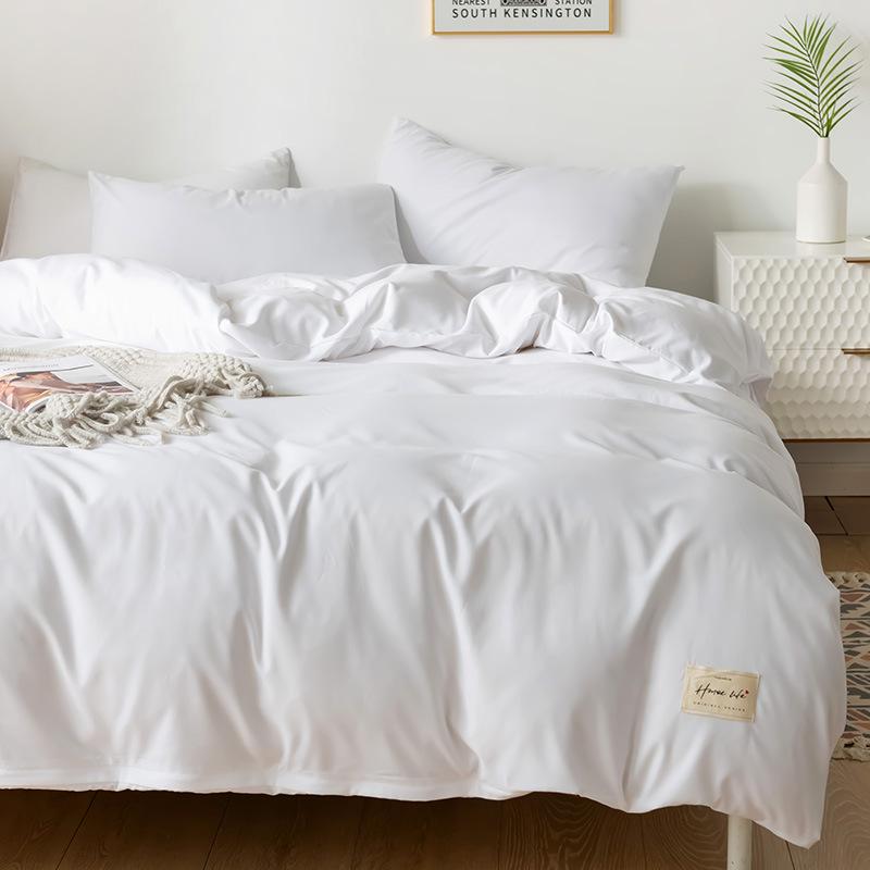 Καρό Μονόχρωμο Απλό Χρώμα Διπλοπλυμένο Βαμβάκι Βαμβακερό Σετ Τεσσάρων Τεμαχίων