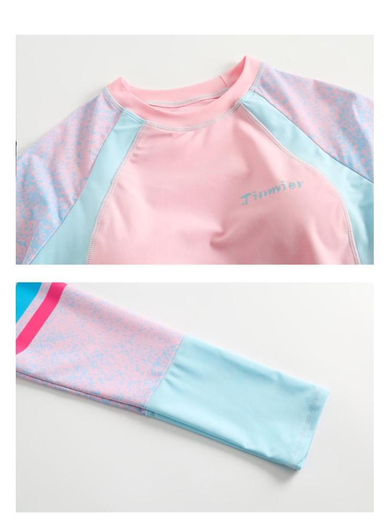 2026 Korean Style Girls' Sporty Two-Piece Swimsuit: Slimming, Tummy Concealing, Bust Enhancing - Perfect for Beach Vacations