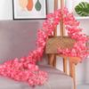 1.8m 256 Simulated Artificial Sakura Flower Garland Hanging Vines for Spring Home Room Wedding Party Decor