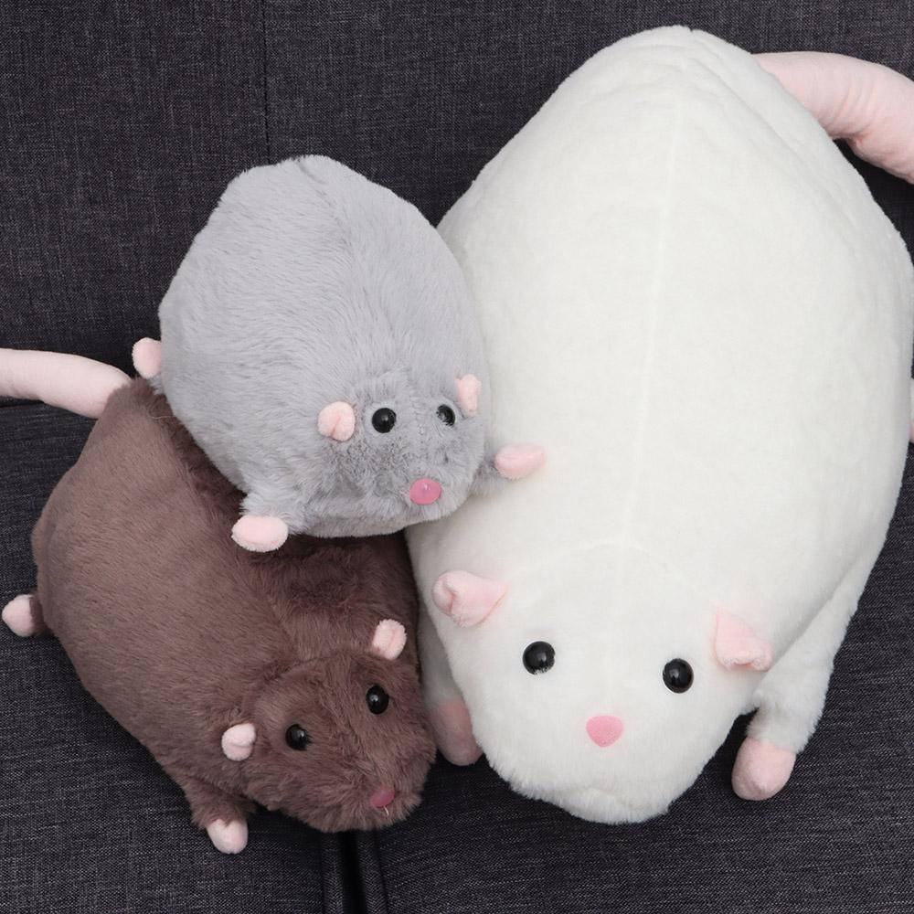 Creative 30/45/90cm Mouse Doll Cartoon Plush Flower Branch Rat Doll Oversized Soft Animal Figure Kids Gift Birthday