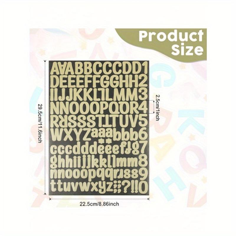 Glitter Gold Letter Stickers, Alphabet Number Stickers Decals For Christmas Gift, DIY Craft, Scrapbooking, Envelope, Cards