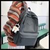 Unisex Advanced PU Schoolbags for College Students High School Elegant Black 3 Pcs Set Backpack with Study Bag Pencil Box