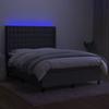 VidaXL Sommier à Lattes de Lit avec Matelas et LED, Lit Rembourré, Lit Double, Lit Adulte de Chambre à Coucher Intérieur, 3138630