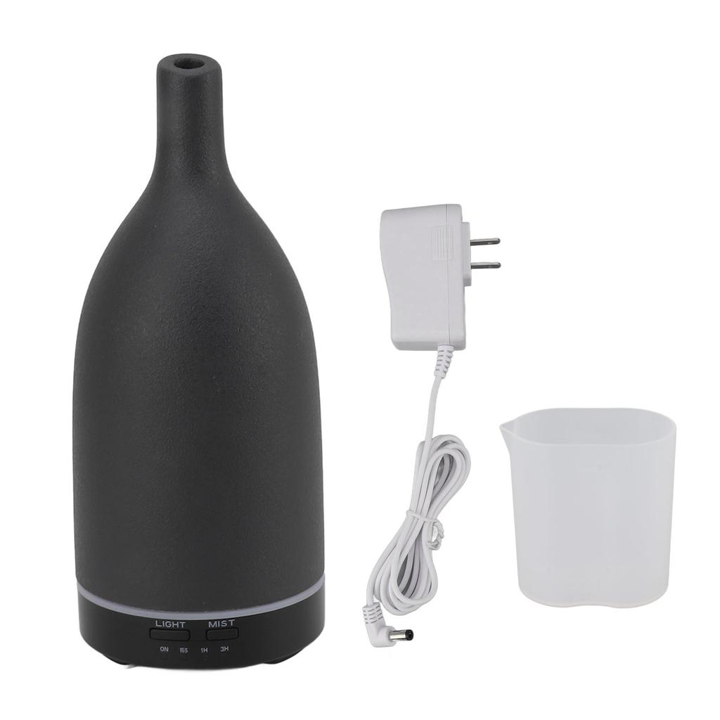 Ceramic Essential Oil Diffuser Ultrasound Aromatherapy Diffuser Quiet Waterless Auto Off Long Mouth