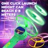 Electric UFO Shining In The Dark Night Launcher Luminous Portable Handheld String Stress Relief Toy For Kids Party Gift