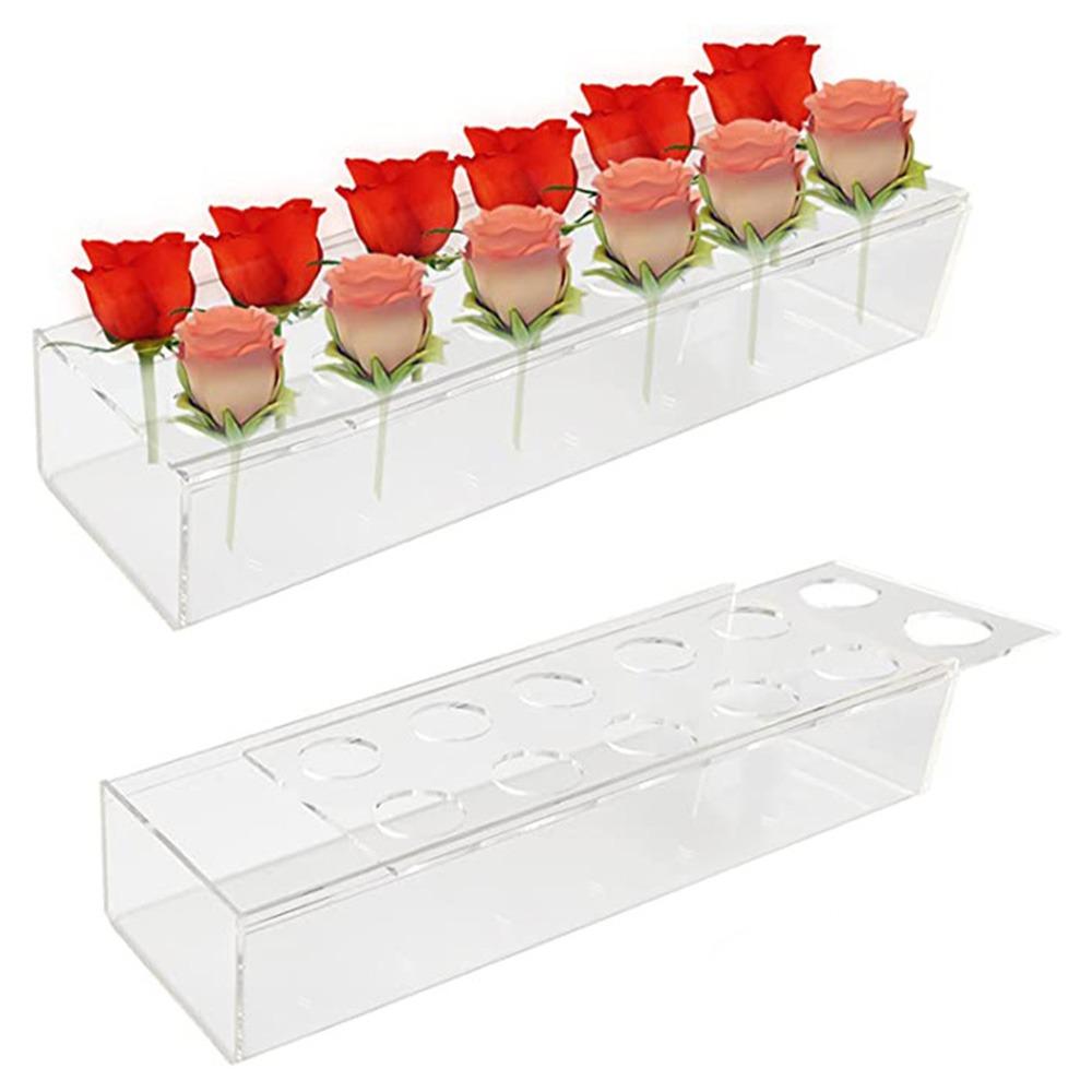 

2Pcs Clear Vase Easy to Use Vase Decor Practical Flower Centerpiece Home Decoration Wedding Decor