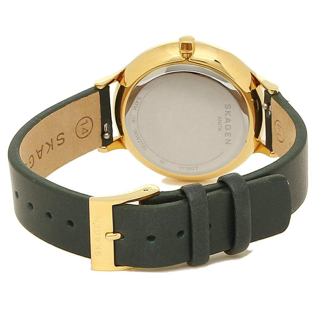 Skagen Women's Watch, SKW2720, Green and Yellow Gold [Parallel Import]