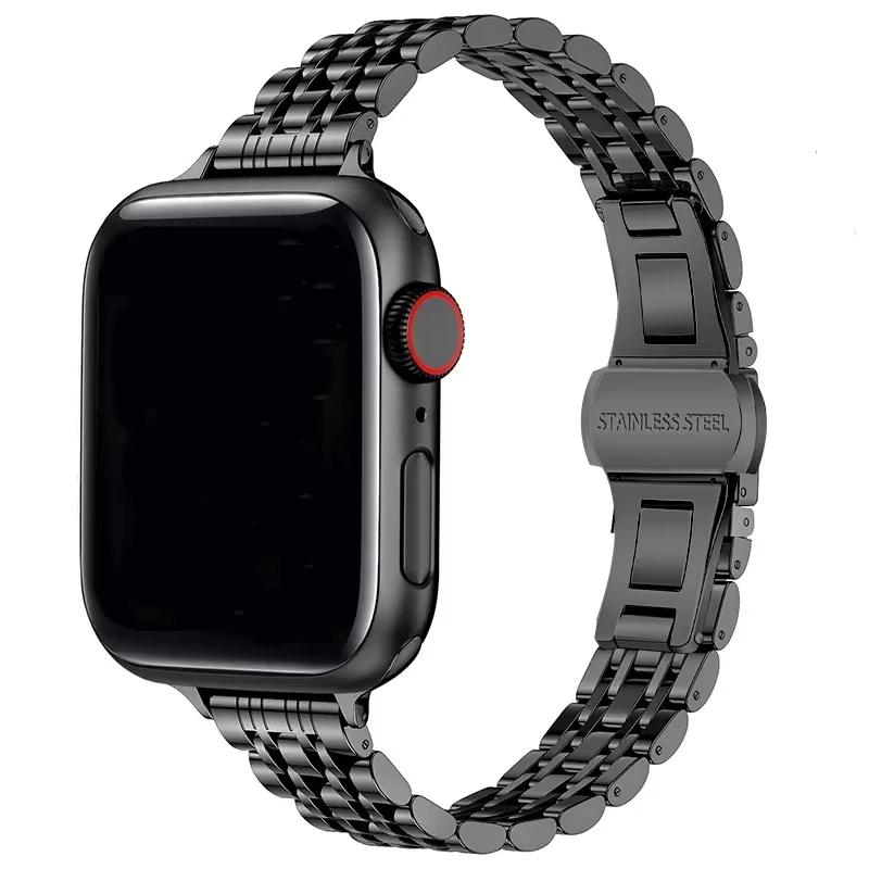 Stainless Steel Strap For Apple Watch Ultra 2 Band 49mm 42mm 46mm Metal Bracelet iWatch Series 10 9 8 7 6 5 4 3 Women 45mm 41mm