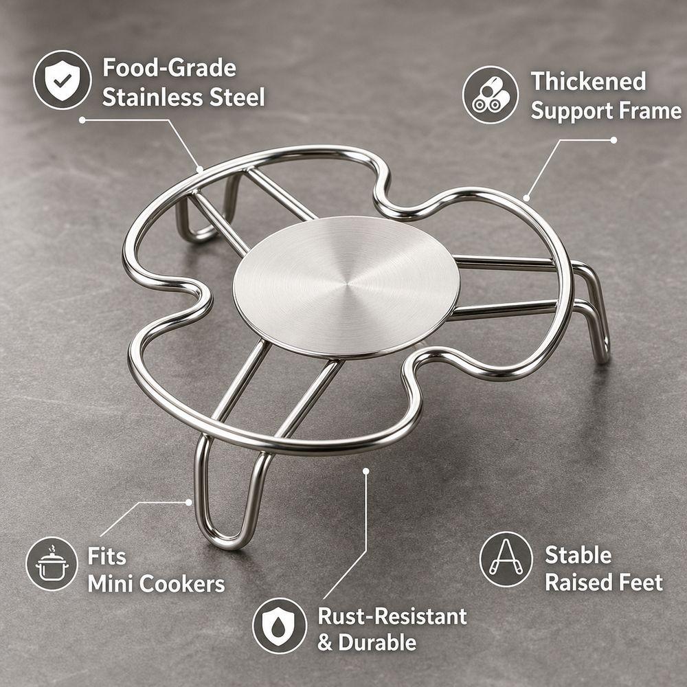 Reusable Mini Steam Rack Raised Leg Structure Steaming Rack Durable Small Pot Rack Rice Cooker Use