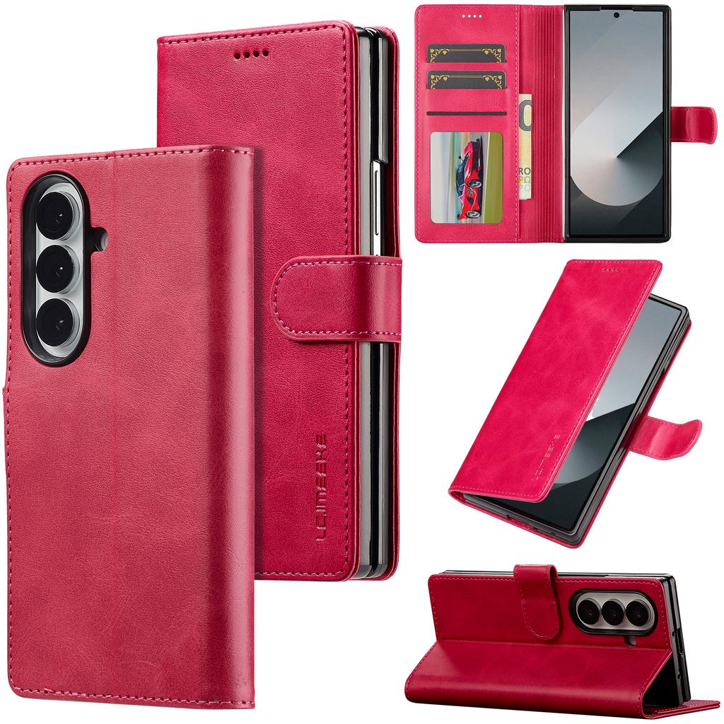 Luxus Business Magnetkartenfach Geldbörse Leder Handyhülle für Samsung Galaxy Z Fold 7 6 5 4 3 Buch Dünne Tasche Ständer Abdeckung