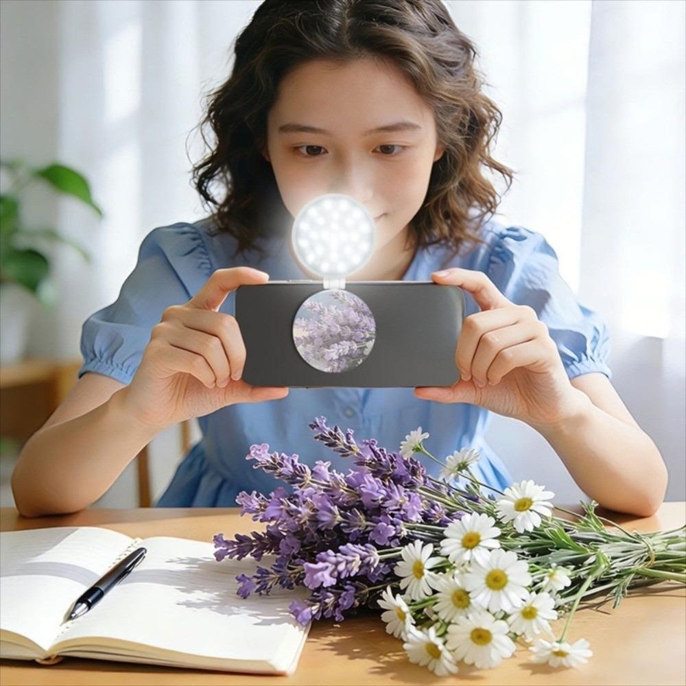 Three-color/RGB LED Portable Mini Fill Light 3000-6500K Pocket Photography Light Camping